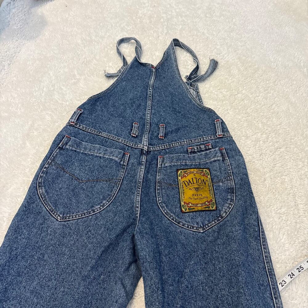 Womens Dalton Paris Denim Cotton Overalls OS Tomato Granola Grandma Utility Chic - Picture 3 of 8